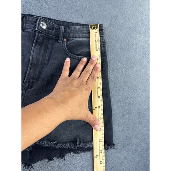 American‎ Eagle cutoff denim shorts size 00  raw edge hem - Picture 2 of 8